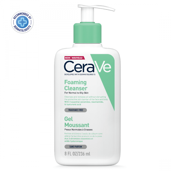 CeraVe Foaming Cleanser (For Normal to Oily Skin), 236ml