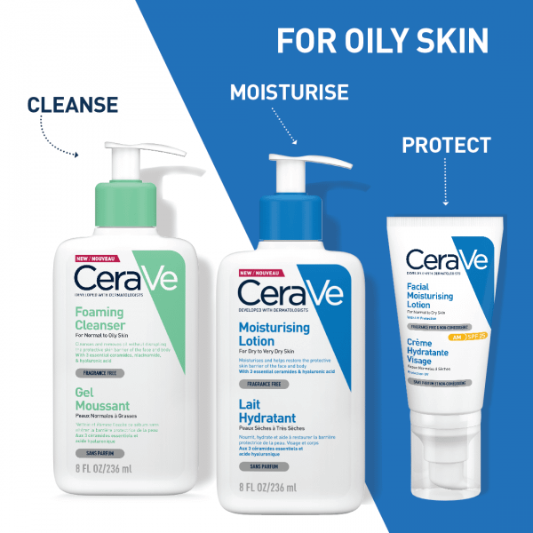 CeraVe Foaming Cleanser (For Normal to Oily Skin), 236ml