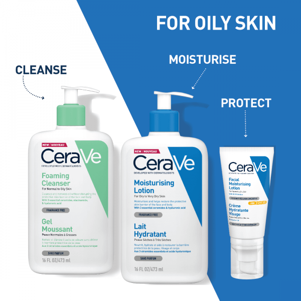 CeraVe Foaming Cleanser (For Normal to Oily Skin), 473 ml