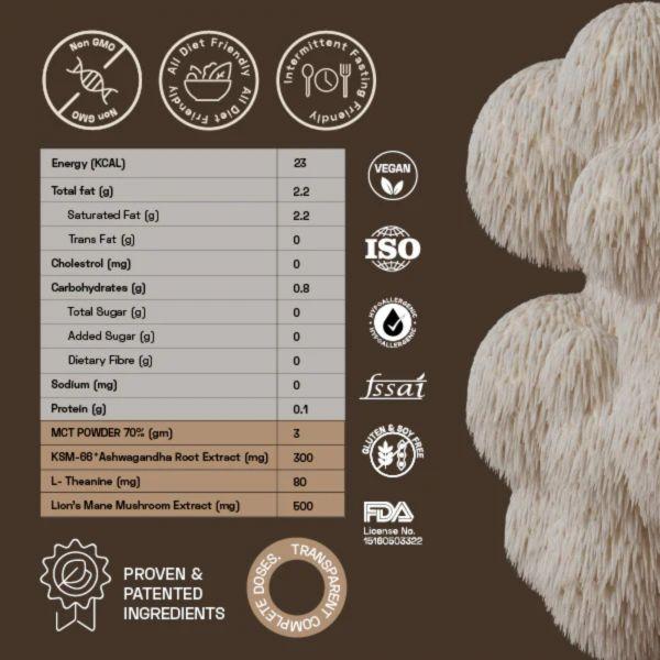 Ace Blend Lion's Mane Shroom Coffee (Focus), 120gm