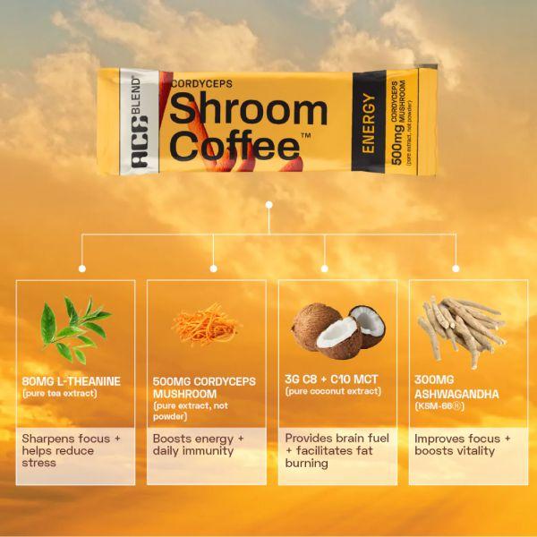 Ace Blend Cordyceps Shroom Coffee (Energy), 120gm