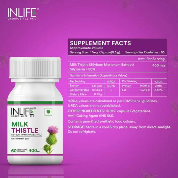 Inlife Milk Thistle, 60Caps