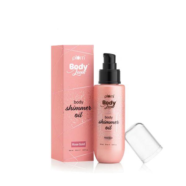 Plum BodyLovin' Body Shimmer Oil (Rose Gold), 90ml