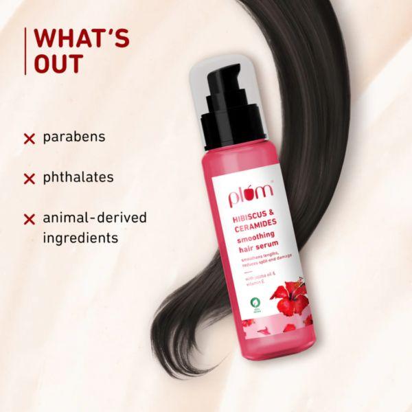 Plum Hibiscus & Ceramides Smoothing Hair Serum, 75ml