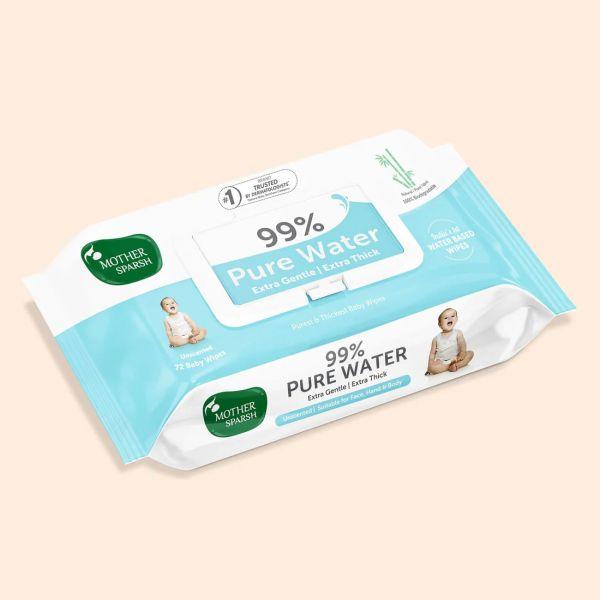 Mother Sparsh Pure Water Wipes, 72pcs