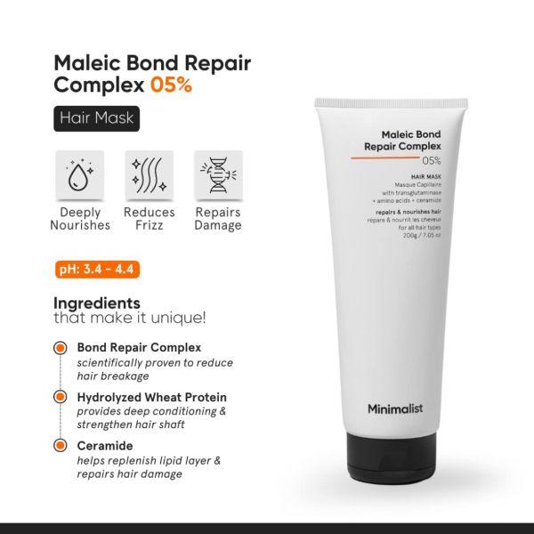 Minimalist Maleic Bond Repair Complex 5% Hair Mask, 200gm