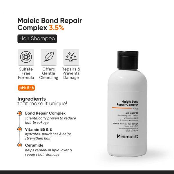 Minimalist Maleic Bond Repair Complex 3.5% Shampoo, 250ml