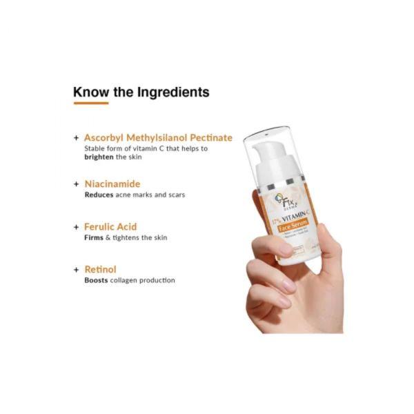 Fixderma 17% Vitamin C Face Serum, 15gm