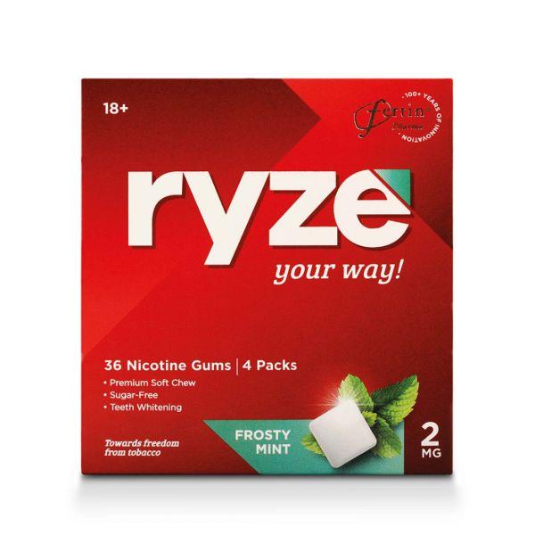 Ryze Nicotine Gums 2mg Frosty Mint, 1pack