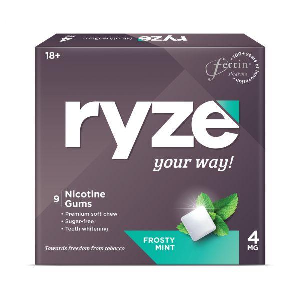 Ryze Nicotine Gums 4mg Frosty Mint, 1pack