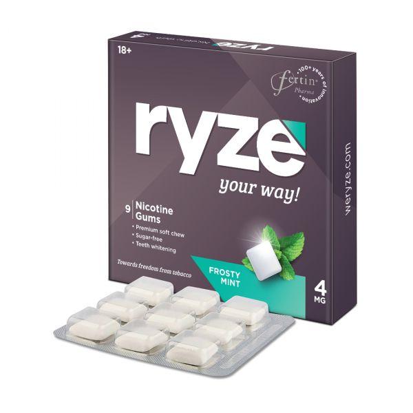 Ryze Nicotine Gums 4mg Frosty Mint, 1pack