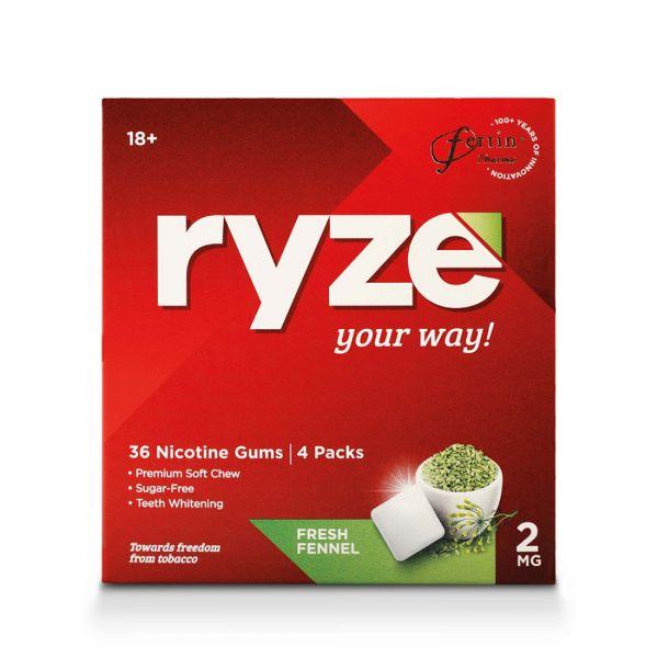 Ryze Nicotine Gums 2mg Fresh Fennel, 1pack