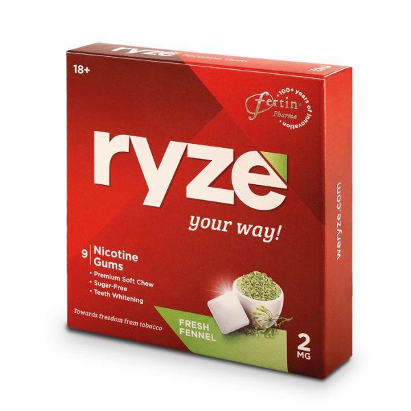 Ryze Nicotine Gums 2mg Fresh Fennel, 1pack