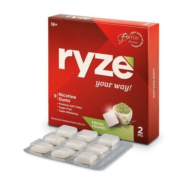 Ryze Nicotine Gums 2mg Fresh Fennel, 1pack