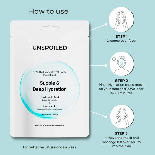 Unspoiled Supple & Deep Hydration Face Sheet, 20gm