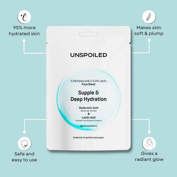 Unspoiled Supple & Deep Hydration Face Sheet, 20gm