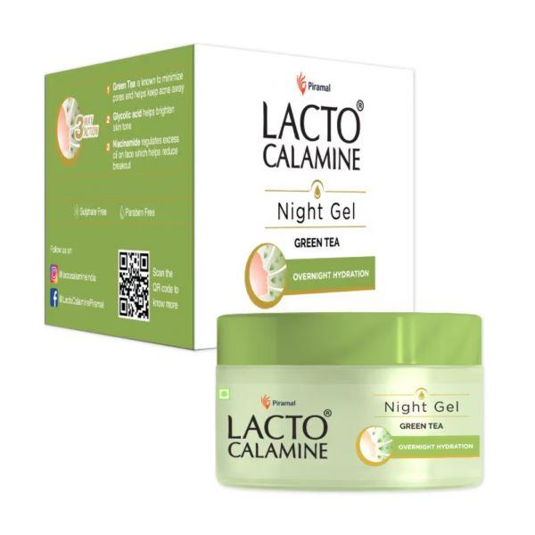 Lacto Calamine Night Gel With Green Tea, 50gm