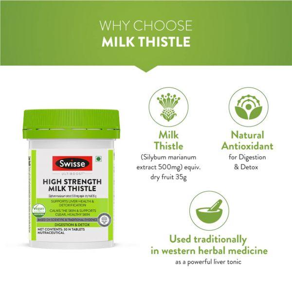 Swisse High Strength Milk Thistle, 30tabs