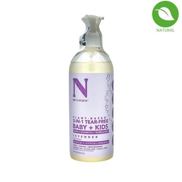 Dr. Natural Baby + Kids Lavender Wash 3 in 1, 473ml