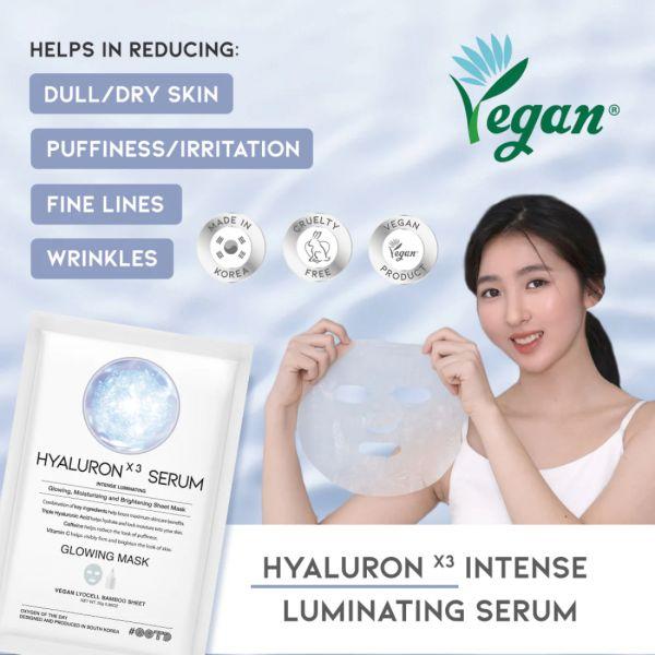 OOTD Triple Hyaluron Acid Serum Glowing Mask, 1pc