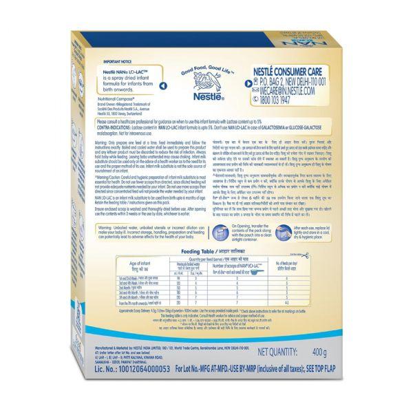 Nan LO-LAC Infant Formula, 400gm