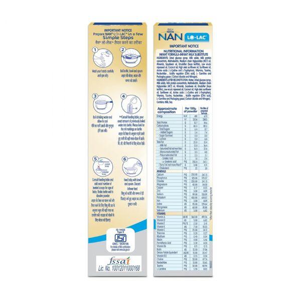 Nan LO-LAC Infant Formula, 400gm