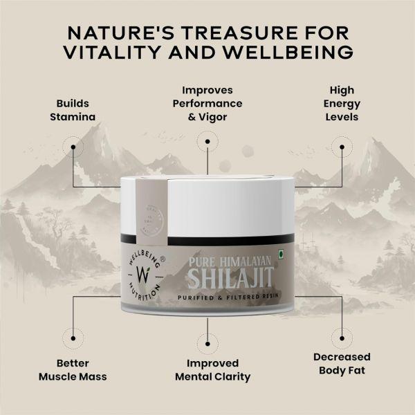 Wellbeing Nutrition Pure Himalayan Shilajit, 200gm