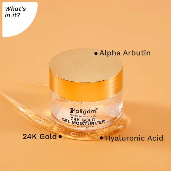 Pilgrim 24k Gold Gel Moisturizer, 50gm