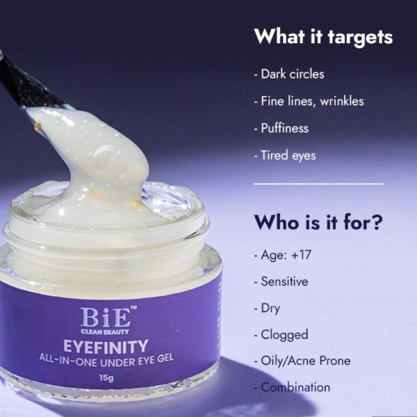 BiE Eyefinity - All-in-one Under Eye Gel visibily reduces puffiness & lines, 15gm