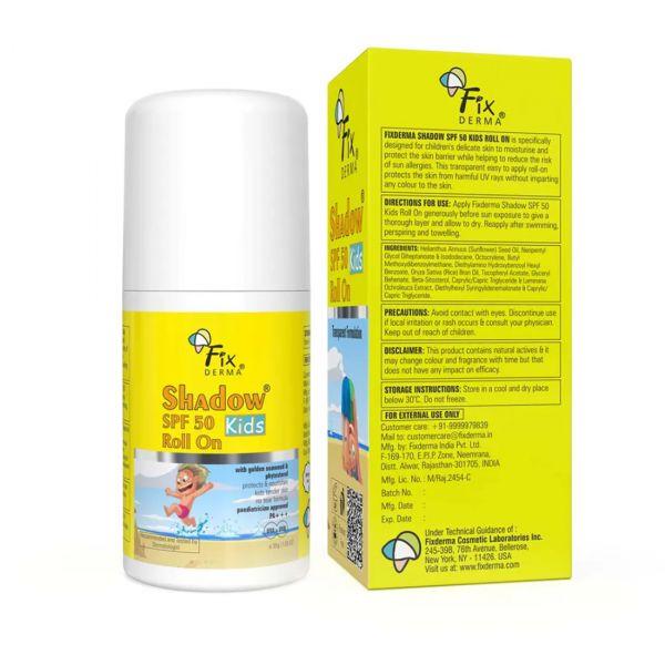 Fixderma Shadow SPF 50 Kids Roll On, 30gm