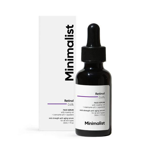 Minimalist Retinol 0.6% Face Serum, 30ml