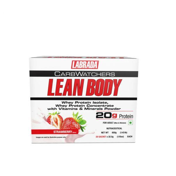 Labrada Lean Body All-In-One High Protein Meal Replacement Shake (Strawberry), 20Sachets 