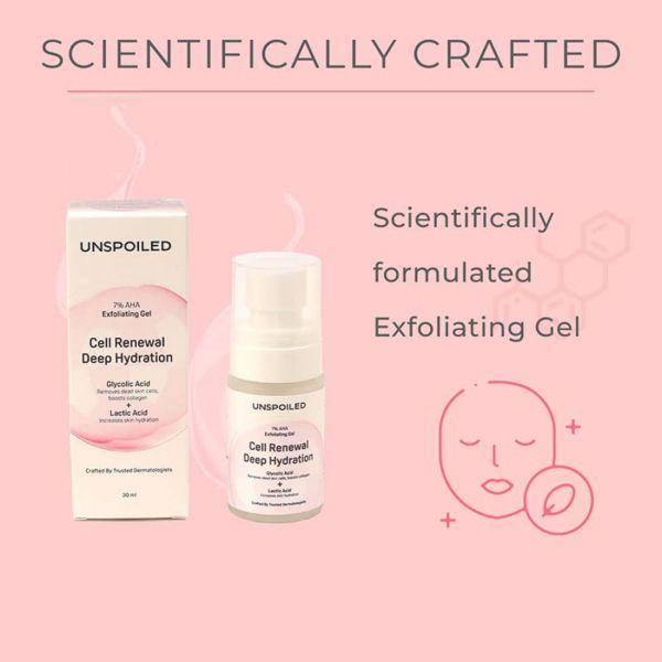 Unspoiled 7% AHA Exfoliating Gel, 30ml