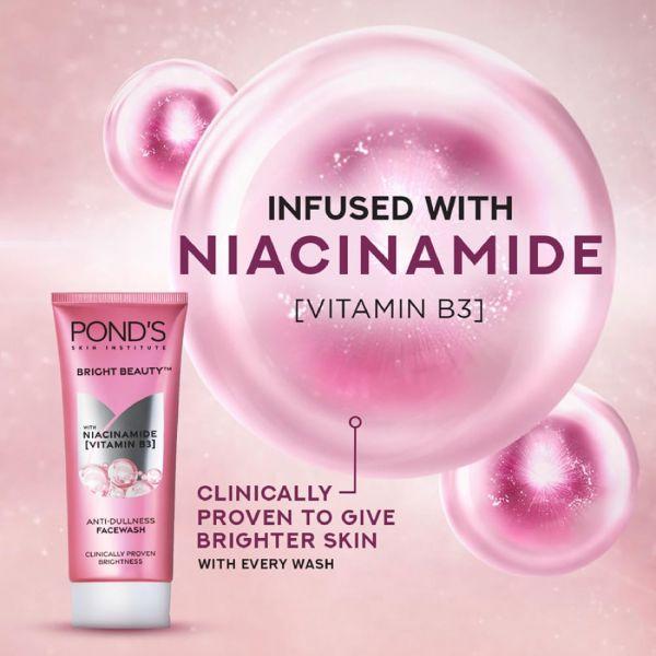 POND'S Bright Beauty Spotless Glow Facewash with Vitamin B3, 100gm