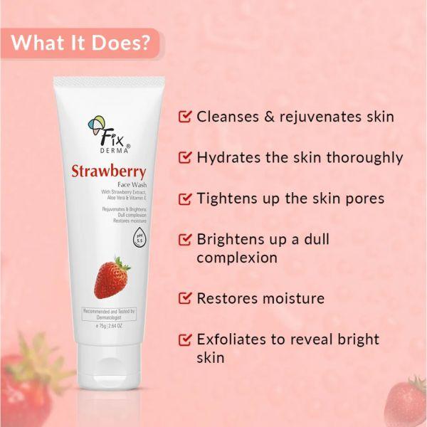 Fixderma Strawberry Face Wash, 75gm