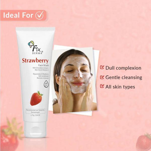 Fixderma Strawberry Face Wash, 75gm