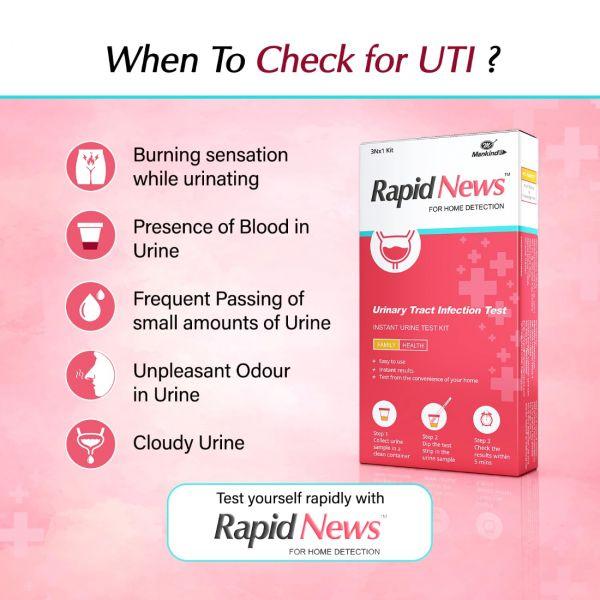 Rapid News Urinary Tract Infection Test Kit, 1kit