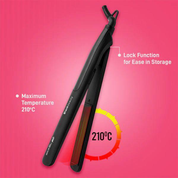 Ikonic Me-Black Beauty Hair Straightener, 1pc