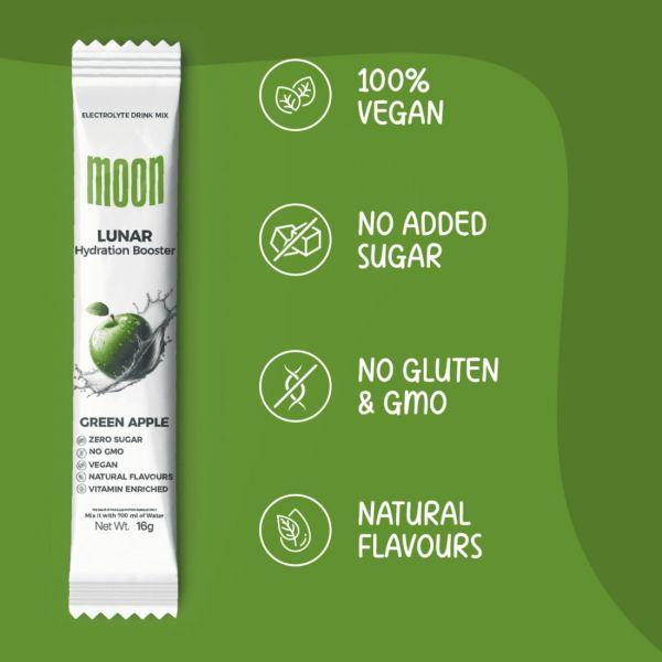 Moon Lunar Green Apple Hydration booster, 6pcs