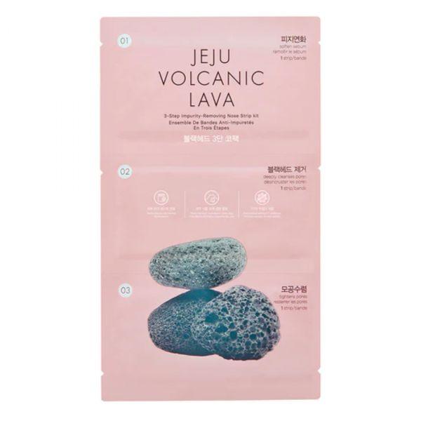 The Face Shop Jeju Volcanic Lava Fresh Nose Strips, 3strips