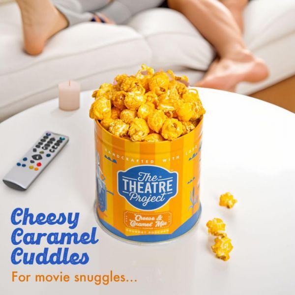 The Theatre Project Cheese & Caramel Mix Popcorn Tin, 88gm