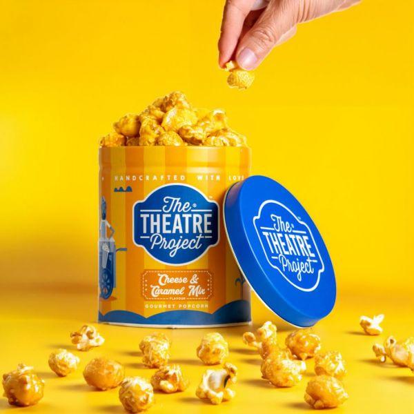 The Theatre Project Cheese & Caramel Mix Popcorn Tin, 88gm