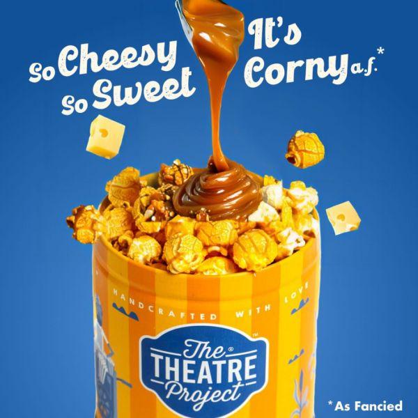 The Theatre Project Cheese & Caramel Mix Popcorn Tin, 88gm