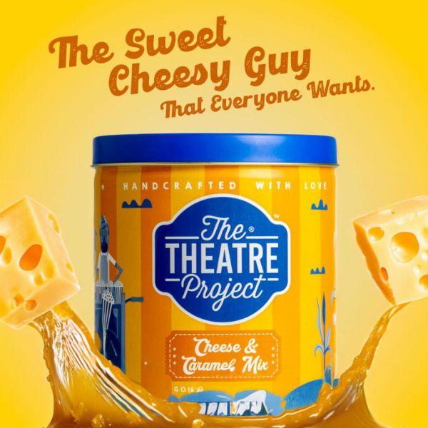 The Theatre Project Cheese & Caramel Mix Popcorn Tin, 88gm