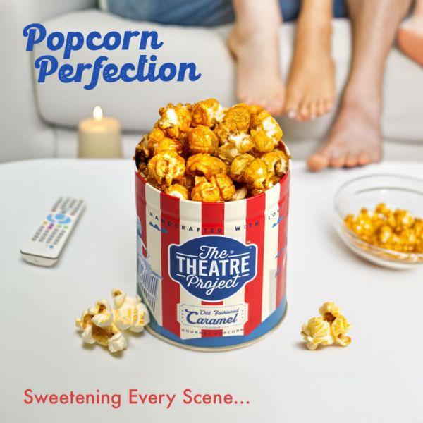 The Theatre Project Old Fashioned Caramel Popcorn Tin, 95gm