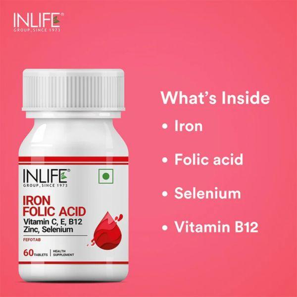 Inlife Iron Folic Acid, 60Tabs