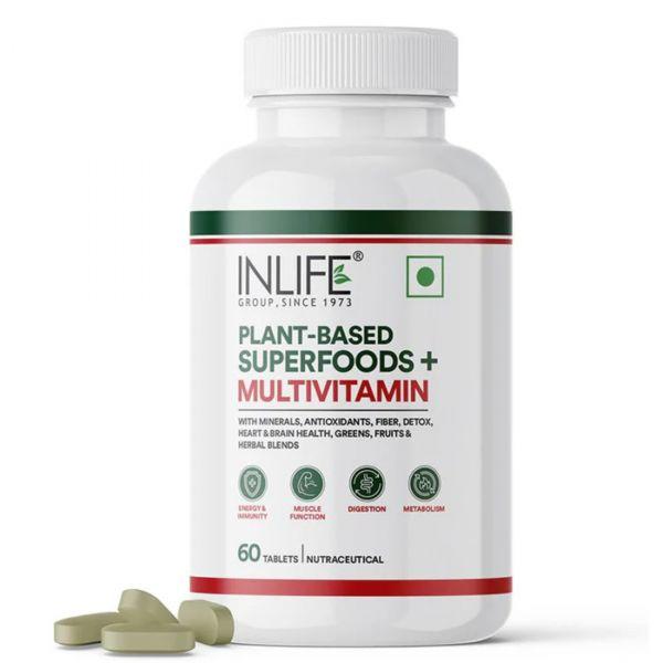 Inlife Plant-Based Superfoods+Multivitamins, 60Tabs