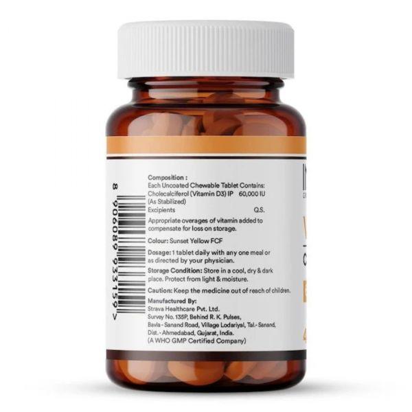 Inlife Vitamin D3 60000 IU Cholecalciferol, 40Tabs