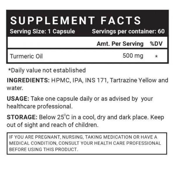 Inlife Turmeric Oil, 60Caps