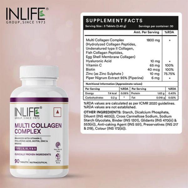 Inlife Multi Collagen Complex, 90Tabs